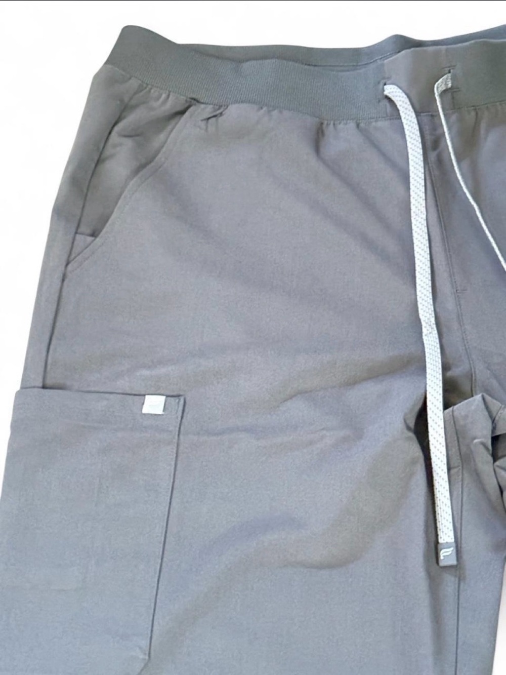 Fabletics High Rise Grey Scrub Pants - Picture 3 of 5